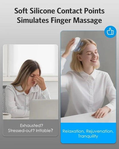 Electric Scalp Massager with Red Light & Infrared Therapy | مدلك فروة الرأس الكهربائي بالضوء الأحمر والأشعة تحت الحمراء | 3-Speed Hair & Head Massager | مدلك للرأس والشعر بـ 3 سرعات
